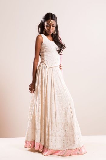 Photo of Off White Chickenkari Lehenga