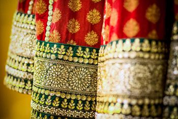 Green and Gold Sequins Border