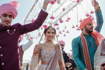 Photo of bridal entry shot for a day wedding