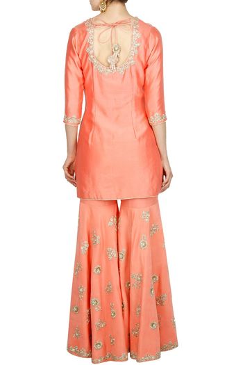 Peach orange sharara