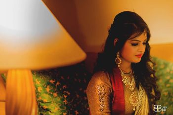 Candid Bride wearing Raani Haar