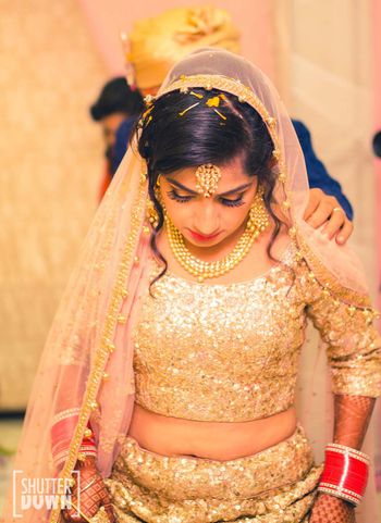 Gold Bridal Necklace with Maangtikka