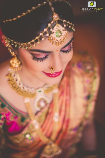 South Indian Gold Jewelery with Meenakari Work