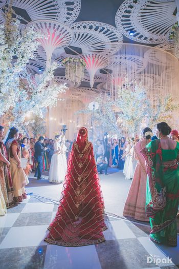 Bride Entrance with Train Dupatta