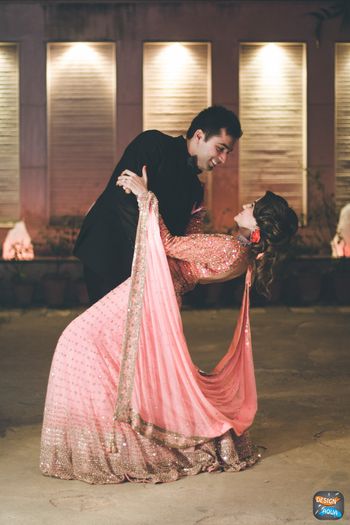 Bride and groom on engagement