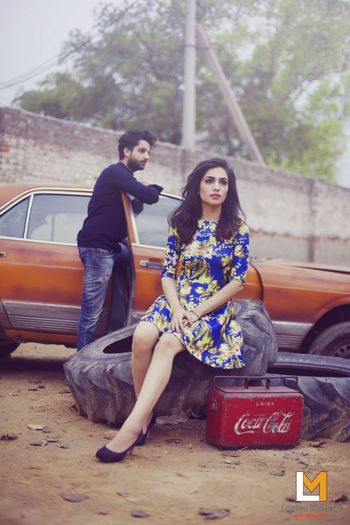 Pre wedding shoot with vehicles