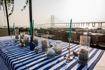 A pretty table setting by the beach perfect for an intimate sundowner 