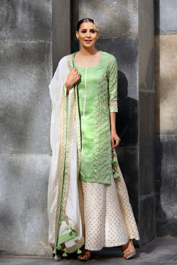Light green sharara