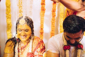 Photo of Bride & groom on their haldi