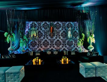 Photo of black and green theme with dimly lit