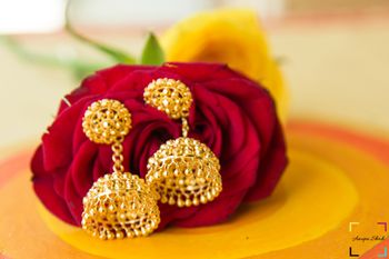 Circular Gold Traditional Jhumkis