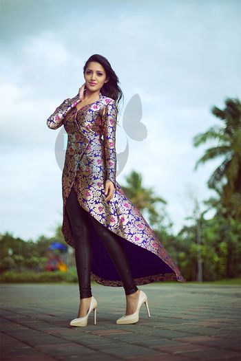 Photo of Banarsi jacket with cigarette pants