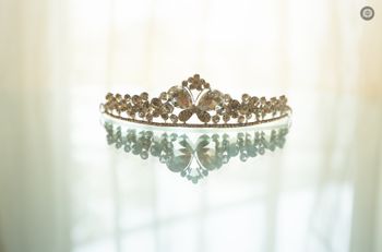 Floral and Butterfly Tiara with Stone Work