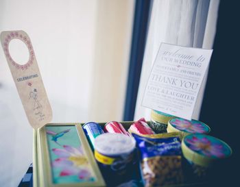 Photo of Welcome Hamper for Destination Wedding with Note