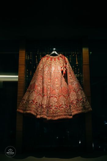 A hanging lehenga shot.
