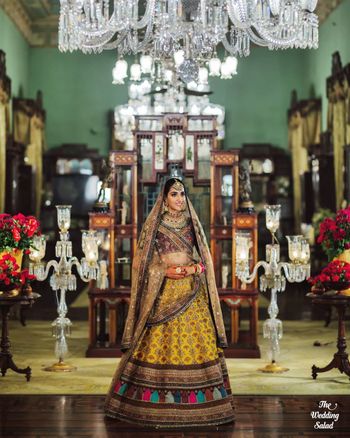 Photo of unique multicolour sabyasachi lehenga