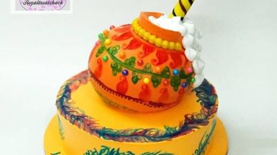 matki cake / Janamasthami cakes 