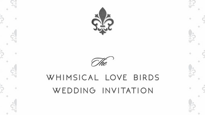 The Whimsical Love Birds Wedding Invitation