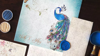 Blue Dreamy Peacocks