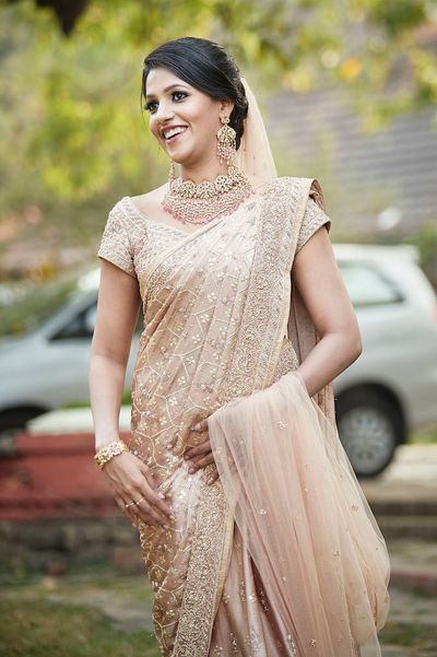 M.K Fabrics - New Trending Golden Bridal Sarees Type:... | Facebook