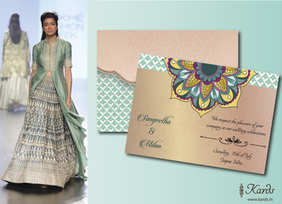 Invitations matching wedding outfit