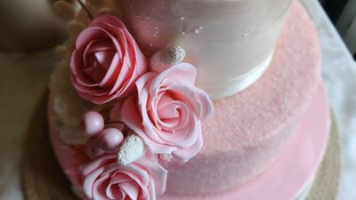 Pink Glitter Cake