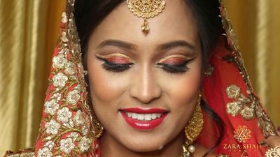 Traditional Red Bridal Look
