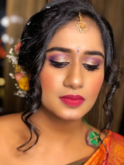 South Indian reception look 