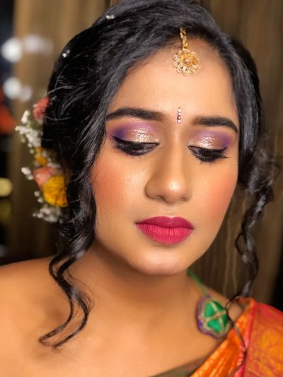 South Indian reception look 