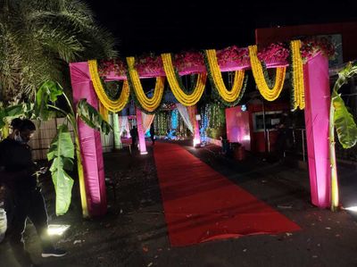 Wedding event theme and backdrop decorations.