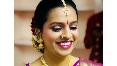 South Indian engagement makeup