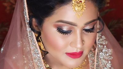 Muslim Bride Glamorous Reception HD Makeup