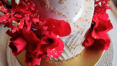 Mokara Orchid Wedding Cake