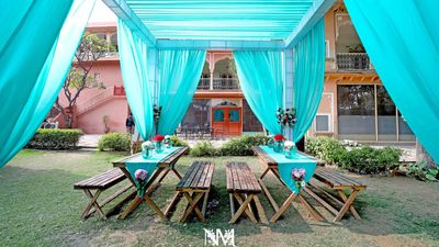 Bright Teak Mehendi Ceremony