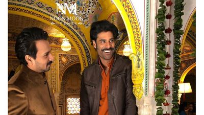 Film stars Sikander Kher and Namit Das at our wedding set