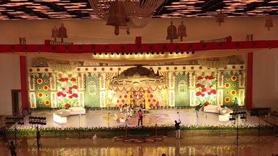 Traditional Umbrella Gopuram Set - C K Convention - Dr. Kaushik & Dr. Mamata
