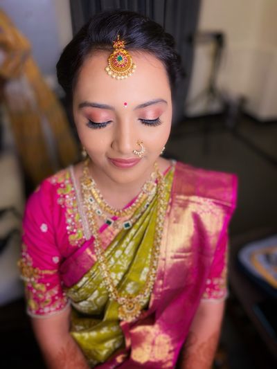 Shreya’s Engagement- HD makeup 