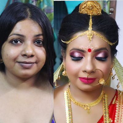 5.5.2021-Beautiful Bengali Bride Riya-Wedding Hd Makeup