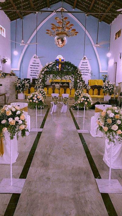 Church wedding decor