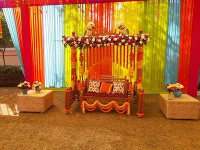 Haldi decoration and mehndi decor