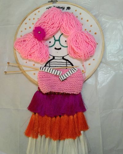 Embroidery hoop art frame
