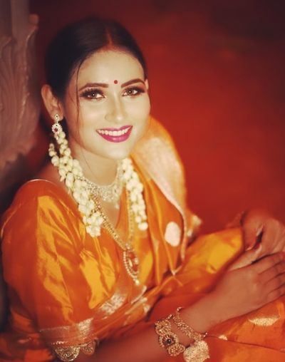 South Indian pre wedding look