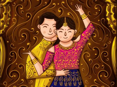 Contemporary Tamil Brahmin / Iyer Wedding Invitation Suite