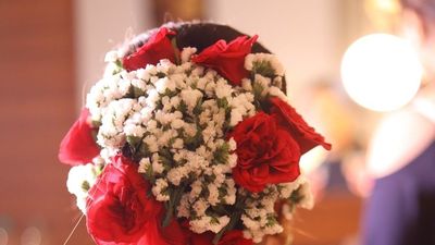 Bridal flower bun styles 