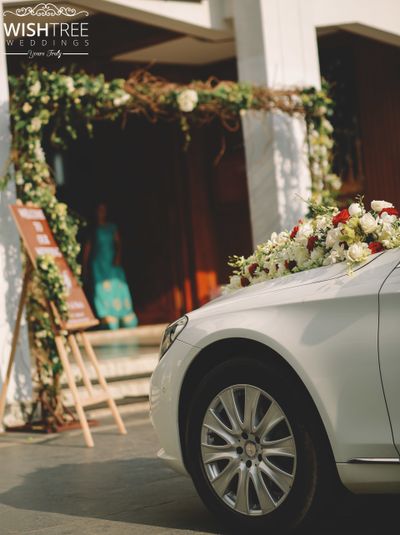 Victorian White theme church wedding