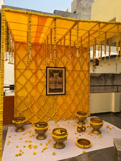 Akhil’s Mangalsnanam decor 