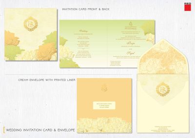 Blooming Lotus Wedding Card