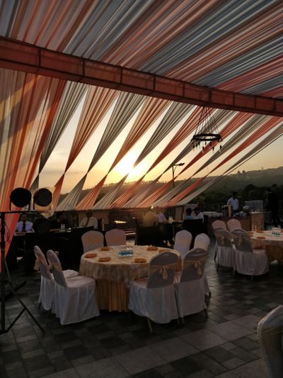 Terrace Venue Covered With Mounains