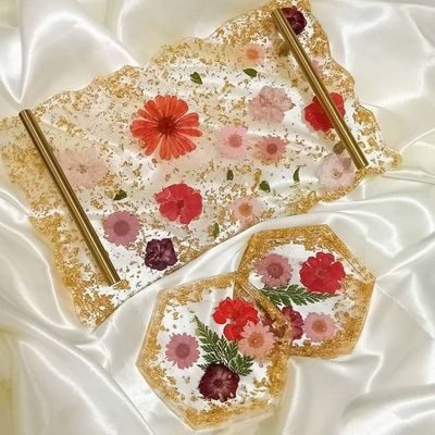 Floral Tray & Coasters