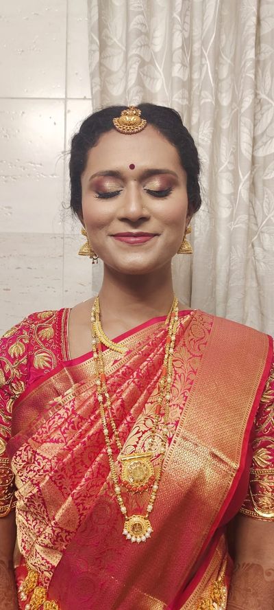 South Indian Bridal Makeover for Tullu wedding